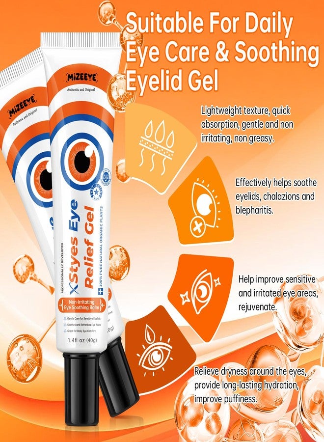 MIZEEYE Styes Eye Relief Gel For Blepharitis & Chalazion, Eye Cream With Avocado, Sea Buckthorn & Grape Seed Oils, Soothing Irritation, Puffiness, Dark Circles, Chalazion Remover, 40g/1.4 fl oz - Image 2